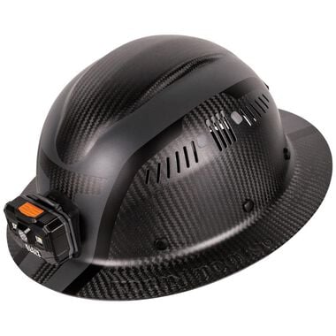 Klein Tools Carbon Fiber Full Brim Hard Hat with Headlamp