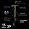 Stiletto TIBONE 15oz Limited Edition Green Titanium Framing Hammer with Green Handle, small image number 3