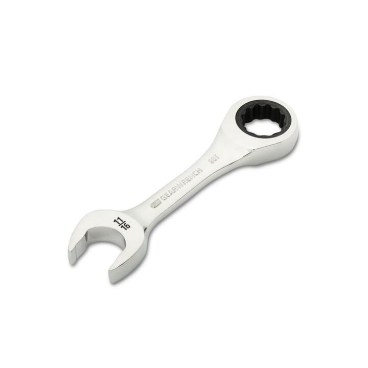 GEARWRENCH 11/16 Inch 90-Tooth 12 Point Stubby Combination Ratcheting Wrench, large image number 1