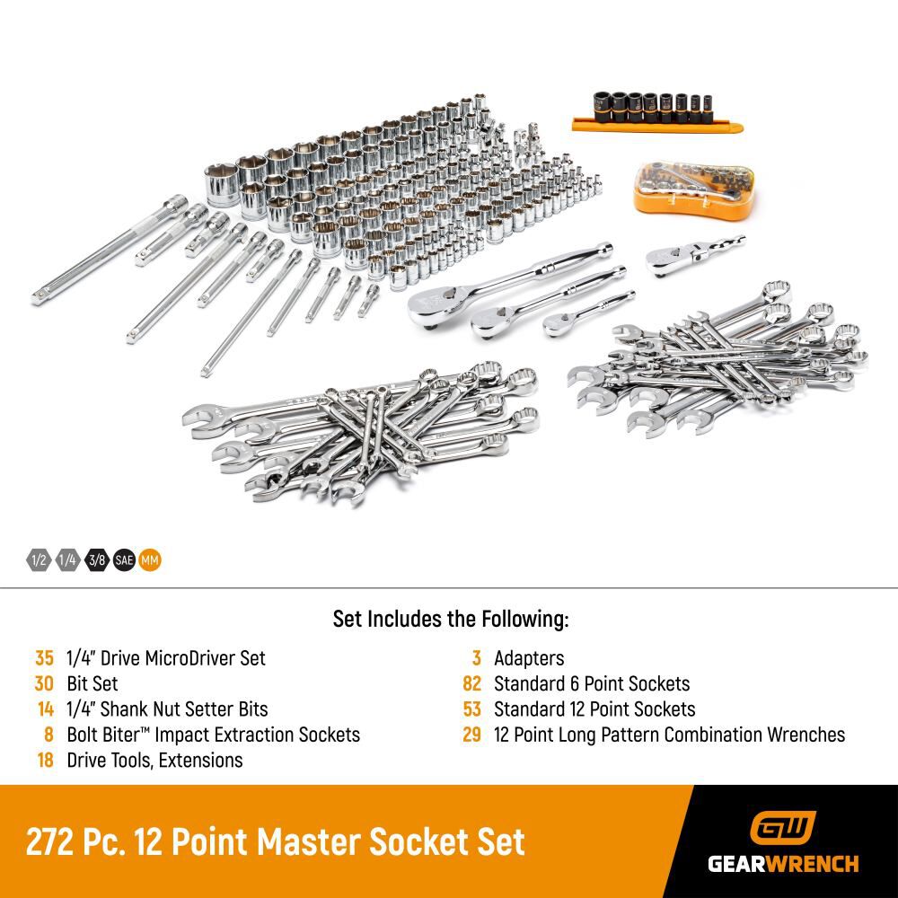 GEARWRENCH 273pc Mechanics Hand Tools Master Set 89080 Acme Tools