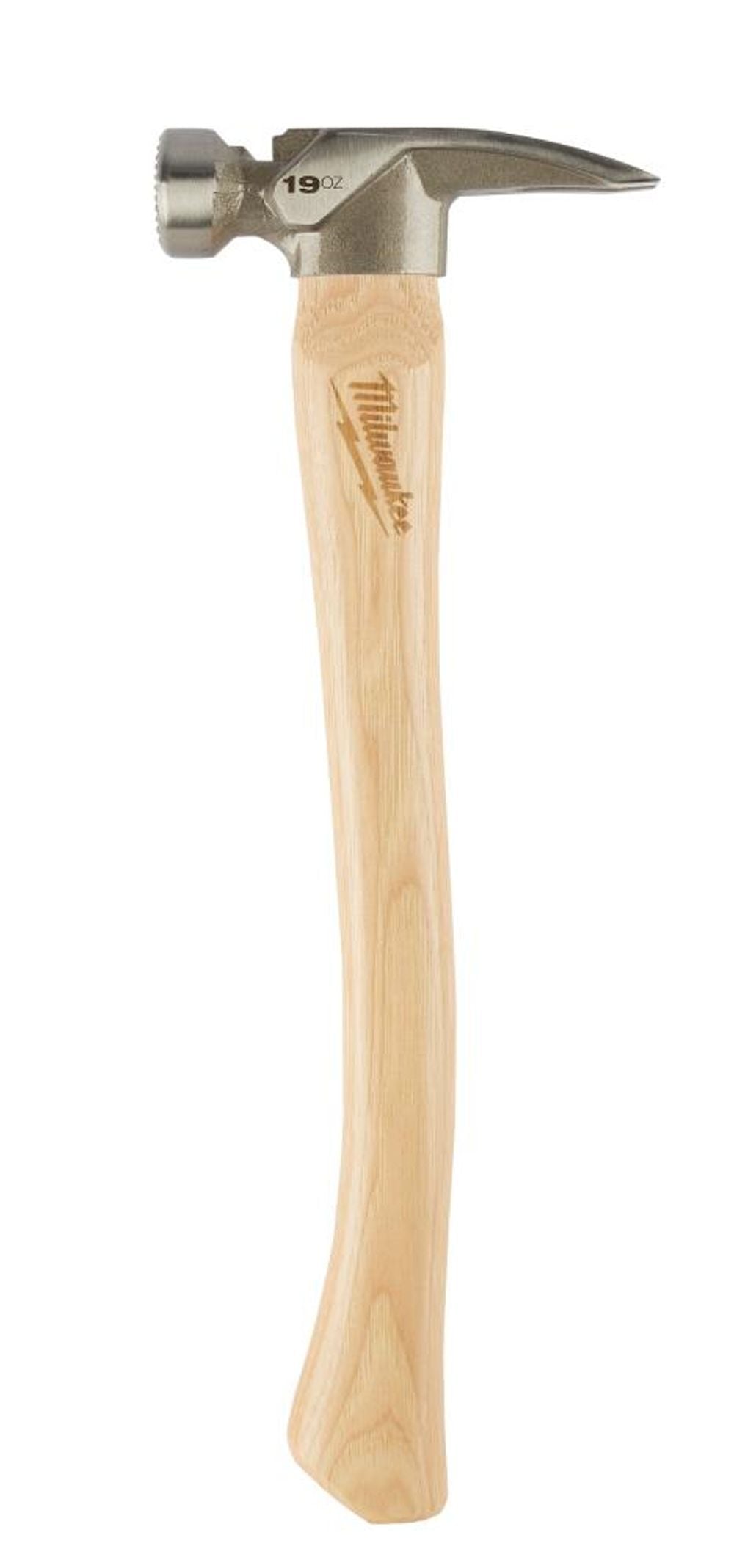 Milwaukee 19oz Milled Face Hickory Wood Framing Hammer, large image number 9