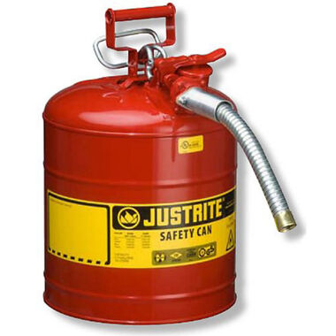 Justrite 5 Gal AccuFlow Steel Safety Red Gas Can Type II