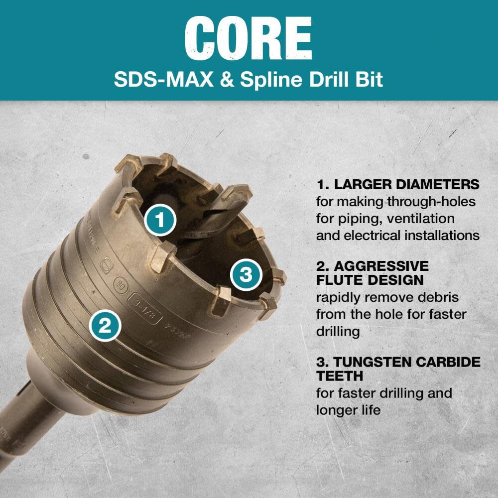 Makita 2 5 8in Rotary Hammer Core Bit B 66656 Acme Tools