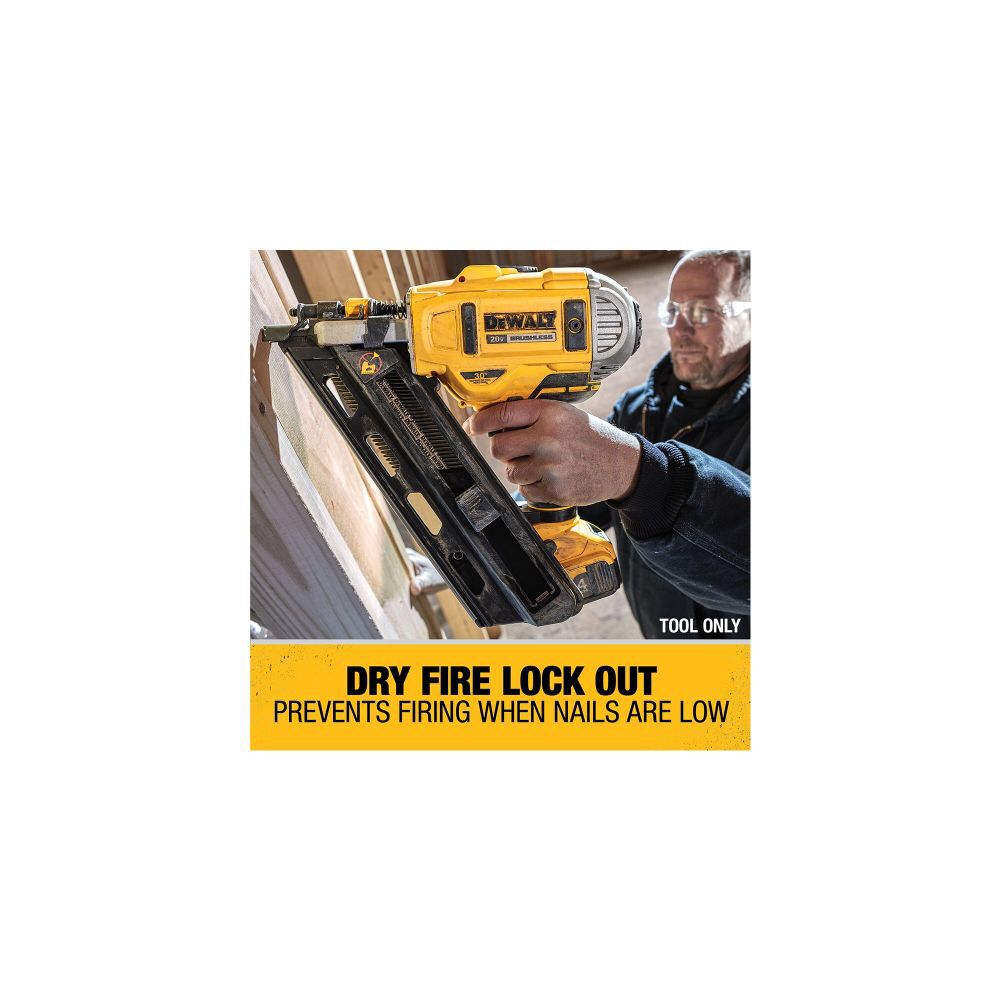 DEWALT 20 V MAX XR Brushless Dual Speed Nailer (Bare Tool), large image number 5