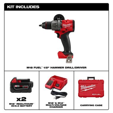 Milwaukee M18 FUEL 1/2inch Hammer Drill/Driver Kit, large image number 7