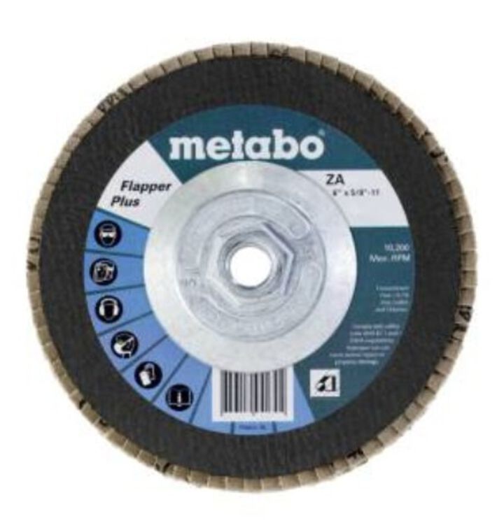 Metabo HPT Promotioal Flapper Plus 6 Inch x 5/8 Inch-11 T29 60 Grit Fiberglass Flap Wheel