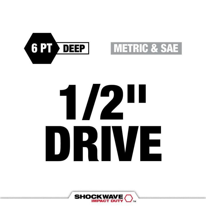 Milwaukee SHOCKWAVE Impact Duty Socket 1/2 Dr SAE/MM PACKOUT Set 31pc, large image number 2
