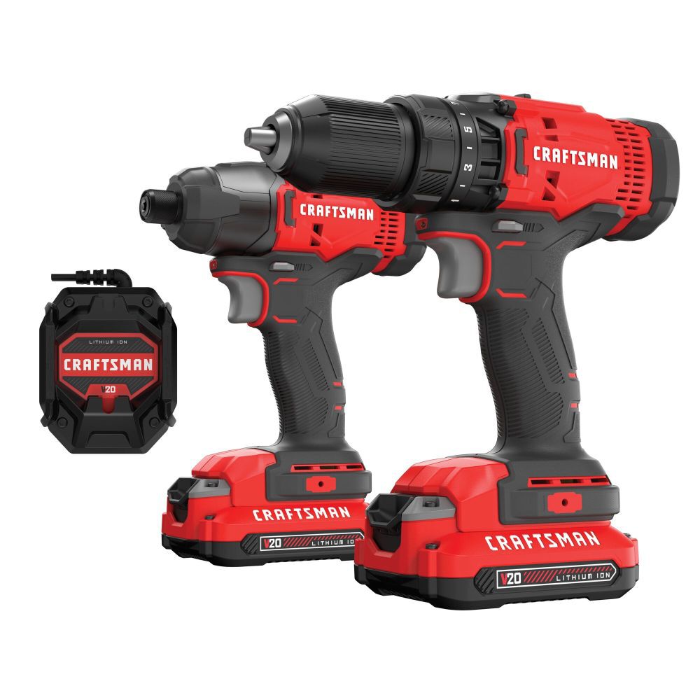 CRAFTSMAN V20* Cordless 2 Tool Combo 2 Battery Kit, large image number 2