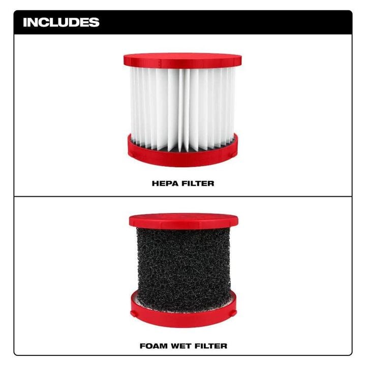Milwaukee 2-Piece HEPA Filter and Foam Wet Filter Kit, large image number 5