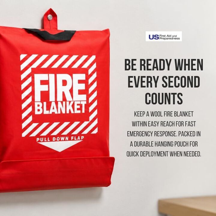 First Aid Only 62 x 80 Inch Wool Fire Blanket, large image number 2