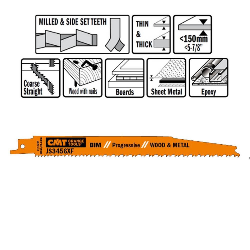 CMT Bi Metal Recip Blade, large image number 1