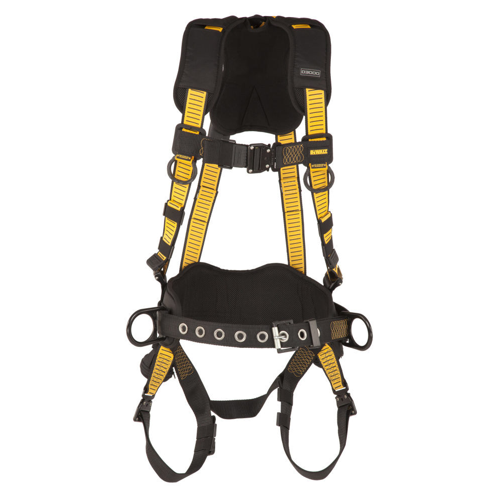 DEWALT D3000 Series XL-2XL QC Leg QC Chest Vest Style Harness with Belt – DXFP532132(XL-2XL)