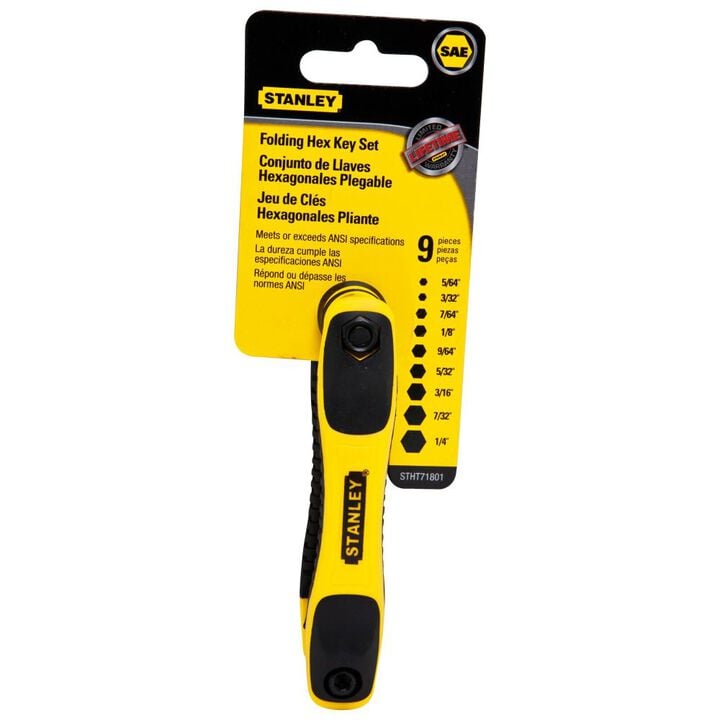 Stanley Folding Metric Hex Key Set, 9 Pieces, large image number 2