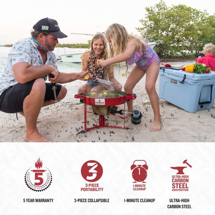 Firedisc The Drifter 16.5 Inch Fireman Red Outdoor Portable Propane Cooker, large image number 5