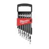 Milwaukee Combination Wrench Metric Flex Head Ratcheting Set 7pc, small image number 1