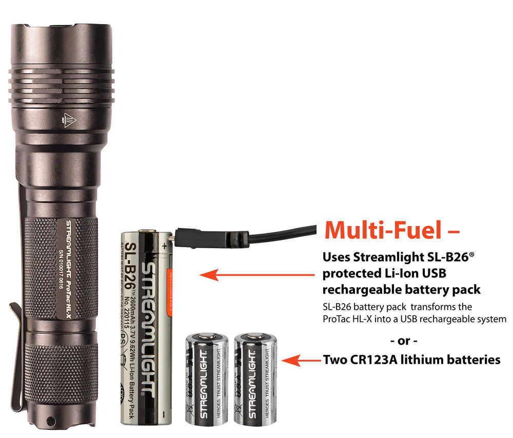 Streamlight ProTac HL-X Black Multi-Fuel Tactical Flashlight, large image number 3
