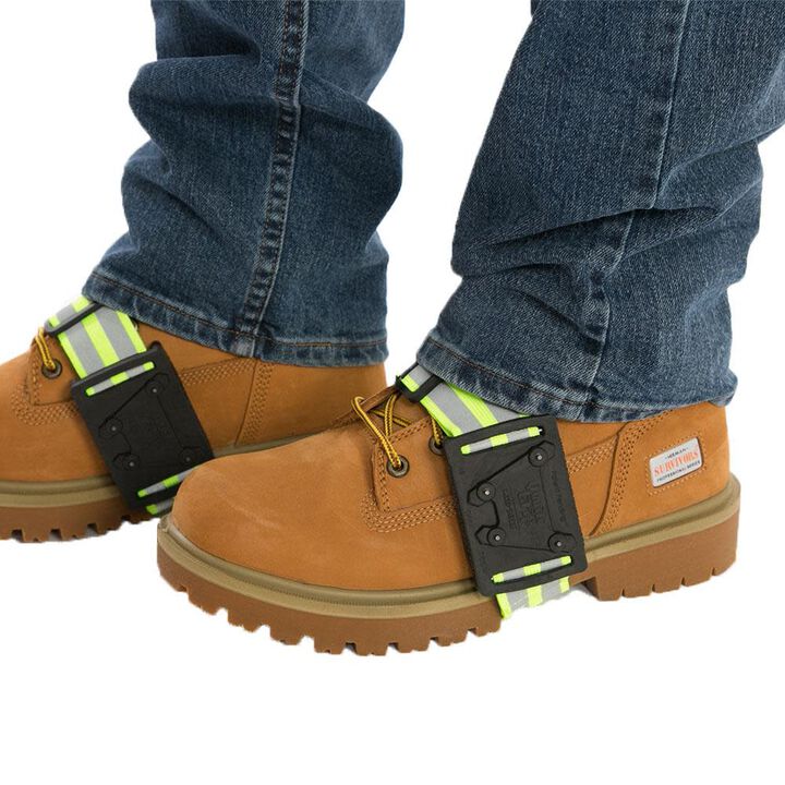 Due North Qwik-Grip Stud Mid-Sole Footwear Traction Aid Tungsten Carbide Spikes Universal Unisex Black/Green, large image number 3