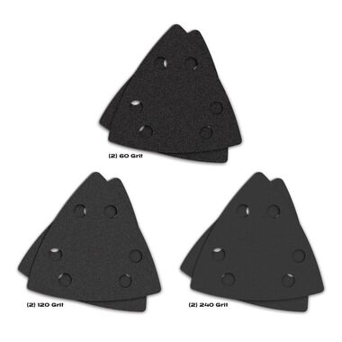 Imperial Blades IBOTSPHV-6 Oscillating Multi-Tool Triangle Sandpaper Variety Pack 6PC