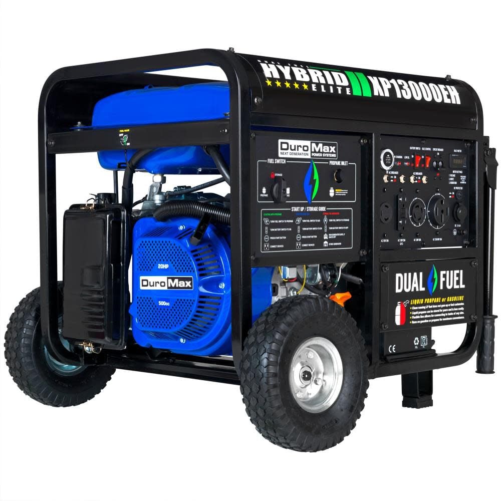 Duromax 13, 000 Watt Dual Fuel 50-State Portable Generator with CO Alert – XP13000EH