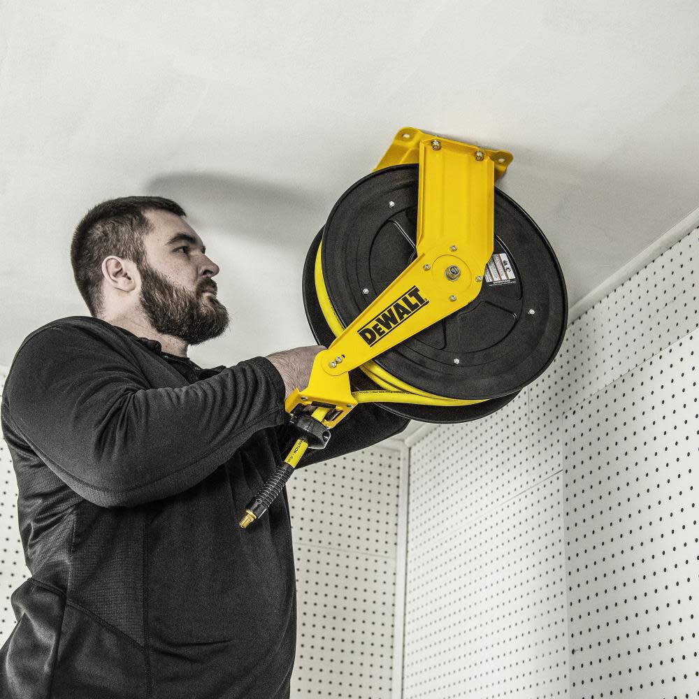 DEWALT 3/8 in. x 50 ft. Double Arm Auto Retracting Air Hose Reel