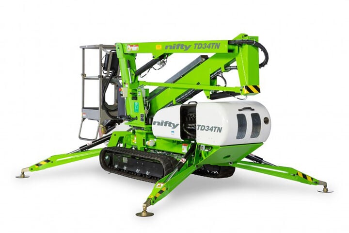 Niftylift 33.5' Boom Lift Track Drive Narrow with Telescopic Upper Boom - Diesel & AC Power, large image number 1