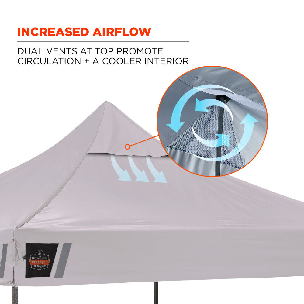 Ergodyne 10 Ft x 10 Ft Heavy Duty Pop-Up Tent White, large image number 9