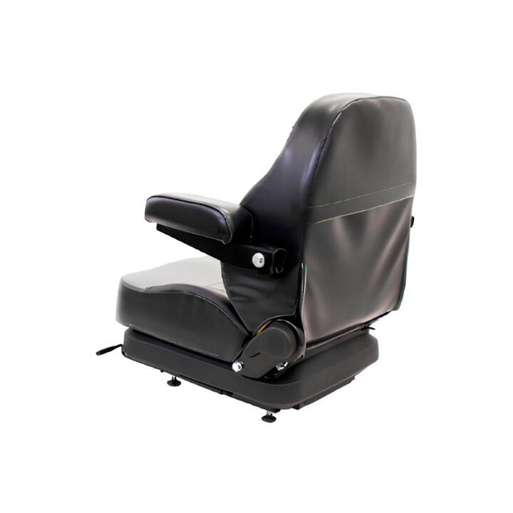 Uni Pro Vinyl Mechanical Suspension Seat with Backrest Black and Gray, large image number 6