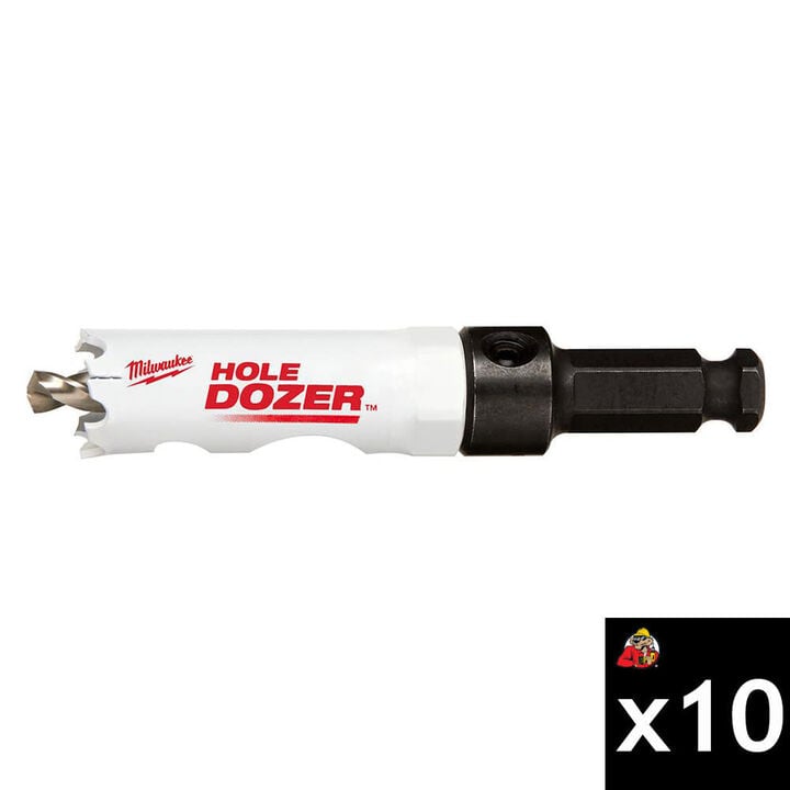 Milwaukee 3/4 Inch HOLE DOZER Bi-Metal Hole Saw with Arbor Bundle, 10 Pieces, large image number 0