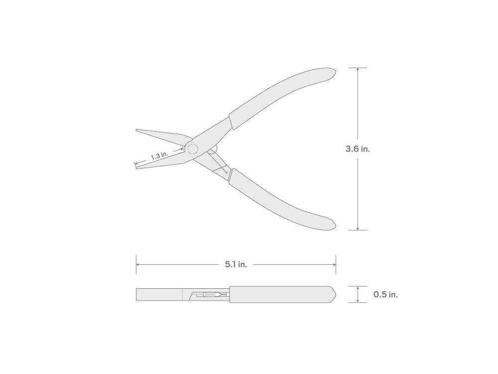 Tekton Mini Flat Nose Pliers (Smooth Jaw), large image number 7