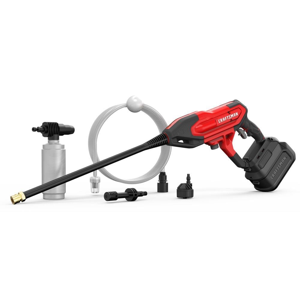 CRAFTSMAN V20 350 PSI 0.5 GPM Battery Powered Cold Water Power Cleaner 2.0 Ah Kit – CMCPW350D1