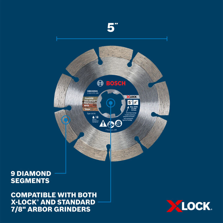 Bosch 5 Inch X-LOCK Diamond Blade, large image number 5