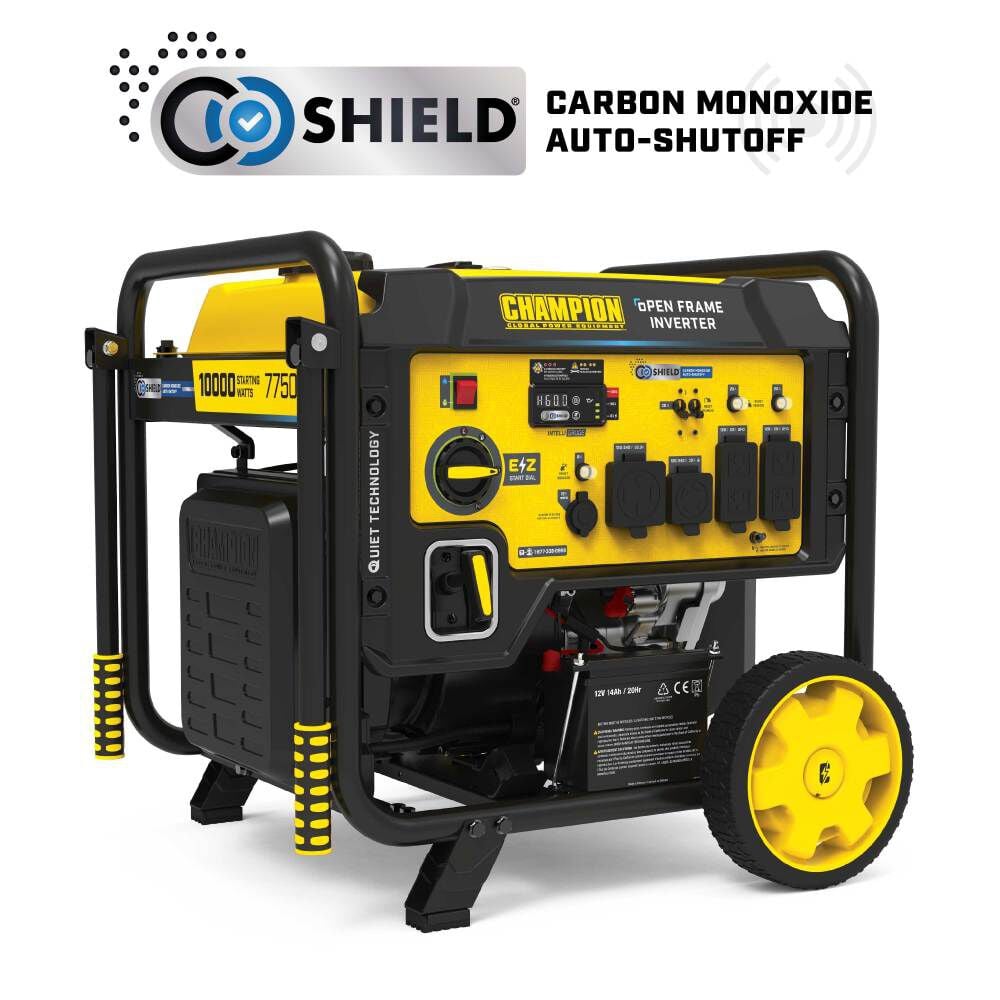 Champion Power Equipment 10,000-Watt Gas Powered 49 State Electric Start Home Backup Portable Open Frame Inverter Generator with Quiet Technology, large image number 3