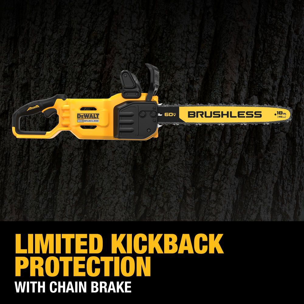DEWALT Chainsaw 60V MAX 18inch Brushless Cordless (Bare Tool), large image number 6