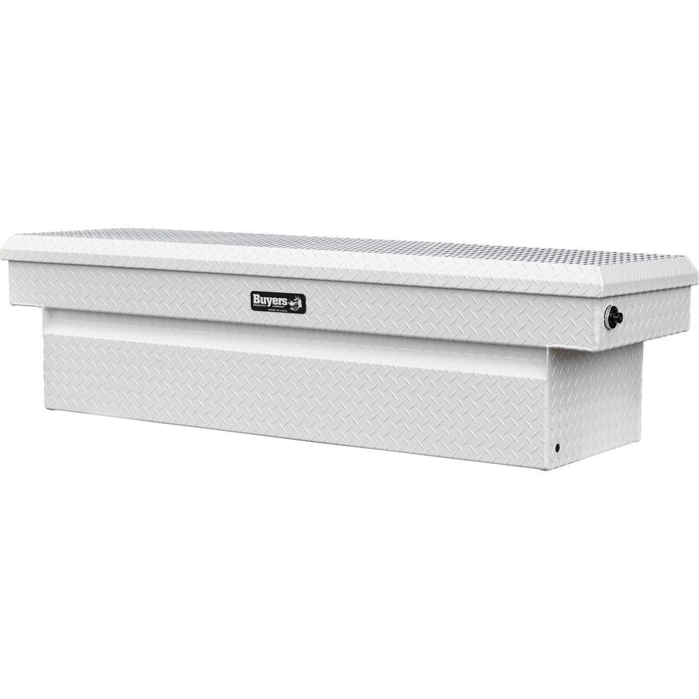 Buyers Products Company 18 x 20 x 71 Inch Diamond Tread Aluminum Crossover Truck Tool Box Gloss White, large image number 18