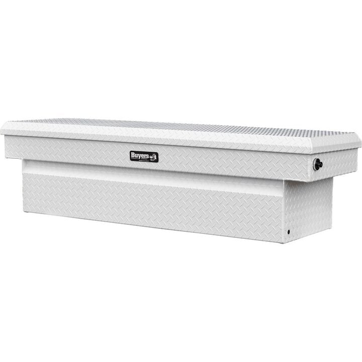 Buyers Products Company 18 x 20 x 71 Inch Diamond Tread Aluminum Crossover Truck Tool Box Gloss White, large image number 17