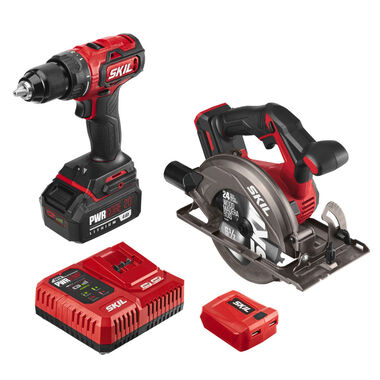 SKIL PWRCORE 20 Brushless 20V Drill Driver and Circular Saw Kit