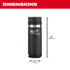 Milwaukee PACKOUT 18 Oz Insulated Bottle with Sip Lid Black, small