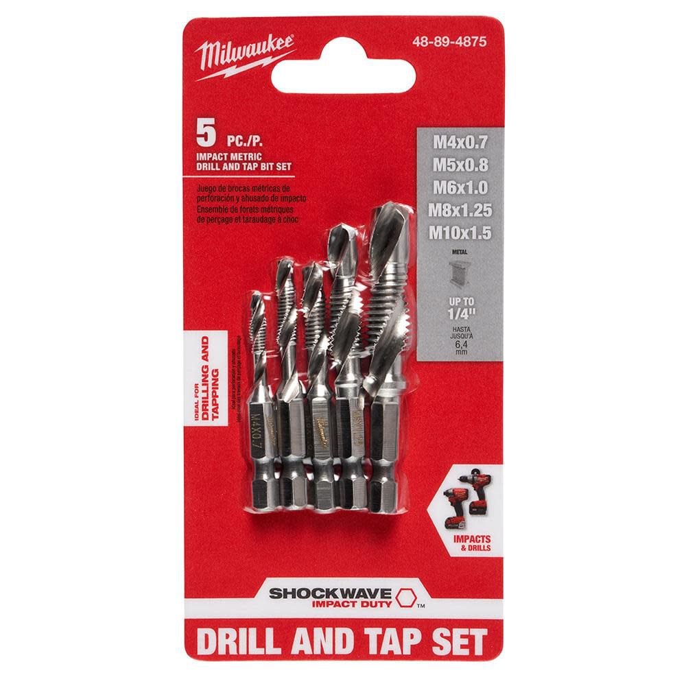 Milwaukee SHOCKWAVE 5 Pc. Metric Impact Drill Tap Set, large image number 7