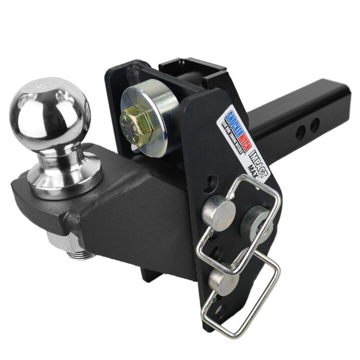 Shocker Hitch 20K Impact Max 2 Inch Cushion Hitch & Raised Ball Mount 2-5/16 Inch Hitch Ball, large image number 1