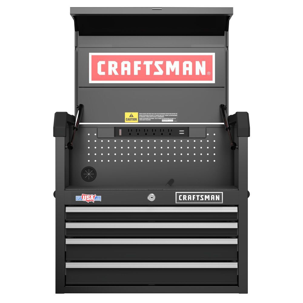CRAFTSMAN 26 Inch 4-Drawer Tool Chest, Black (S2000), large image number 4