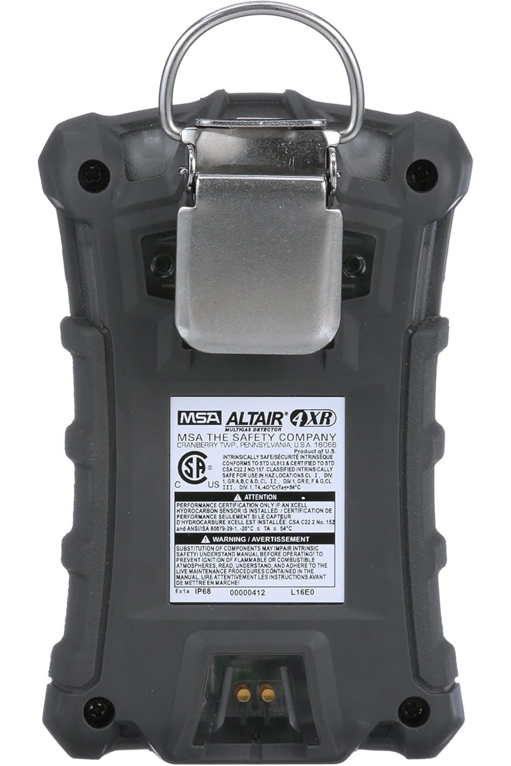 MSA Safety Works ALTAIR 4XR Multigas Detector for LEL, O2, H2S & CO, Charcoal Gray, large image number 2