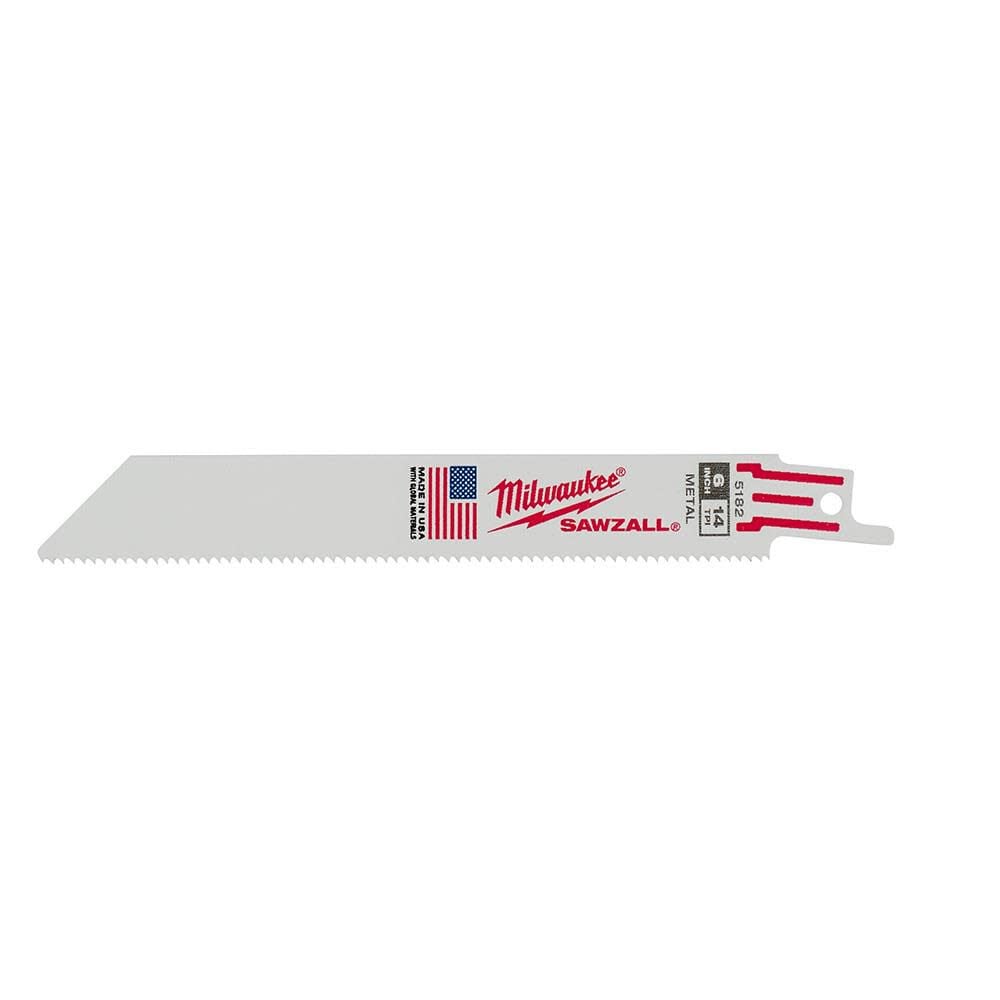 Milwaukee 6 in. 14 TPI Thin Kerf SAWZALL Blades 25PK, large image number 1