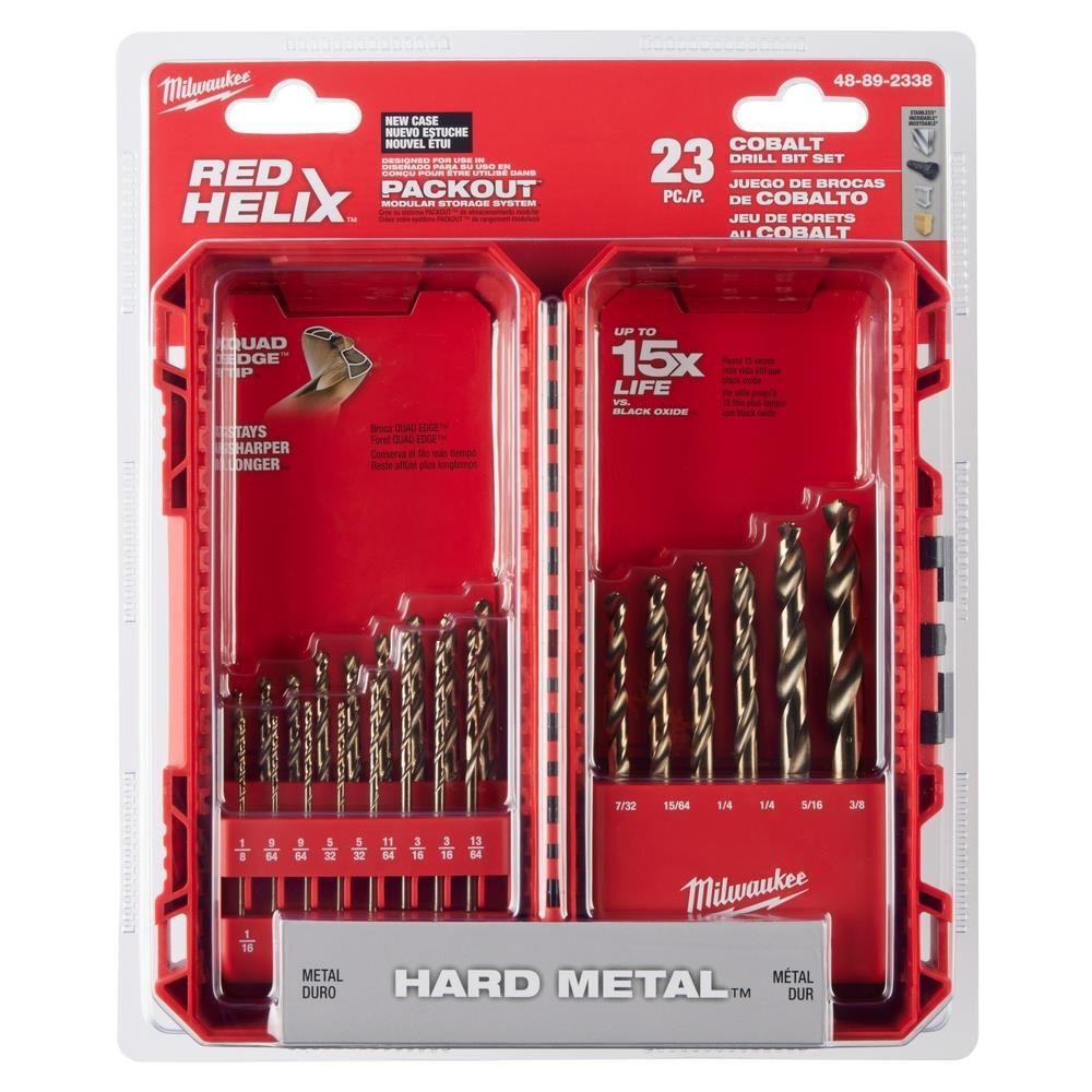 Milwaukee 23 Piece RED HELIX Cobalt Drill Bit Set, large image number 12