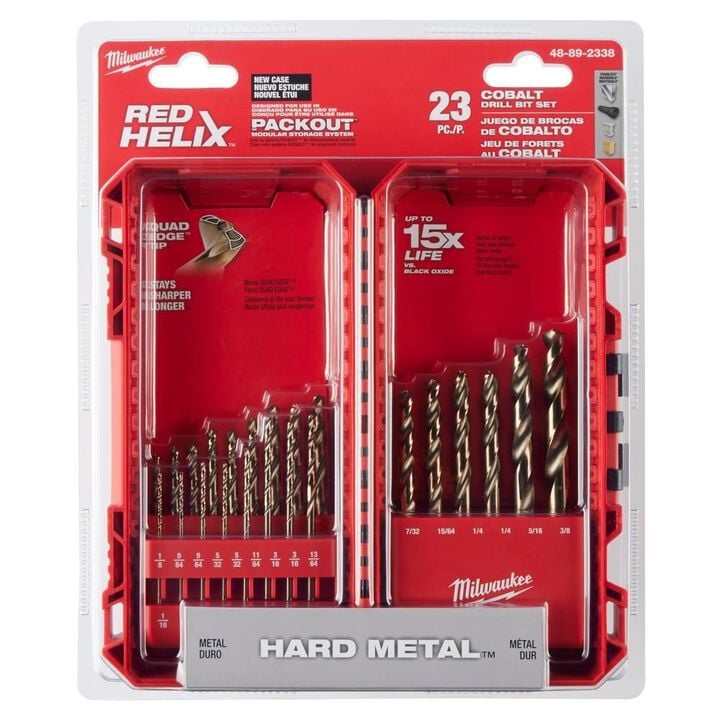 Milwaukee 23 Piece RED HELIX Cobalt Drill Bit Set, large image number 11