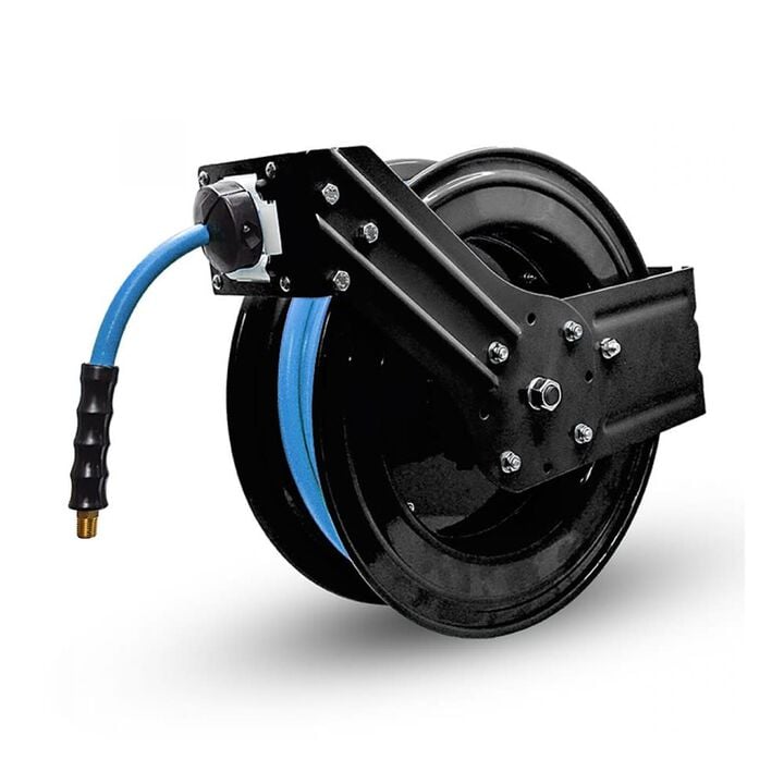 BluBird 3/8 Inch x 25 Ft Black Steel Single Arm Retractable Air Hose Reel, large image number 5