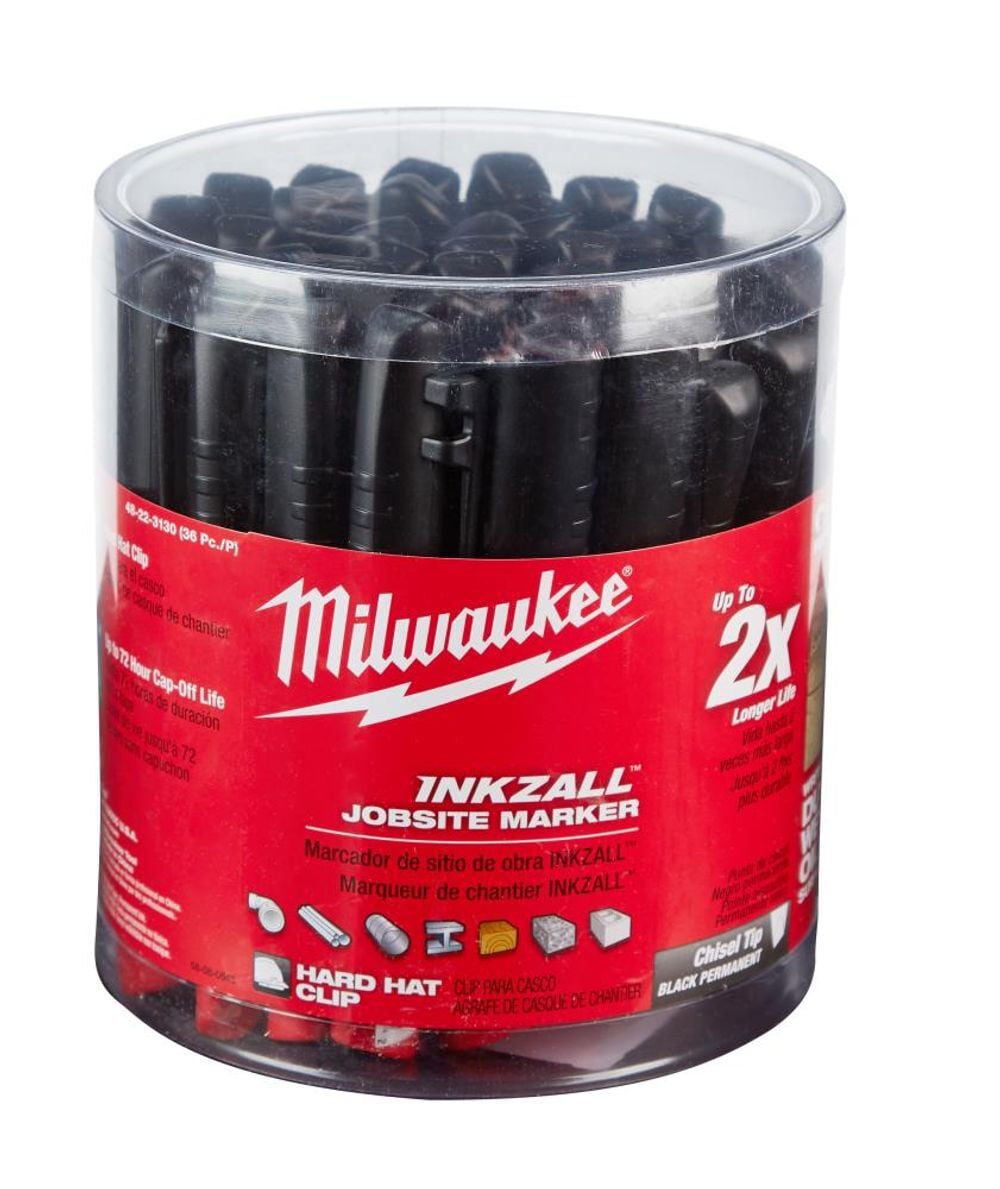 Milwaukee INKZALL Black Chisel Tip Marker, large image number 2
