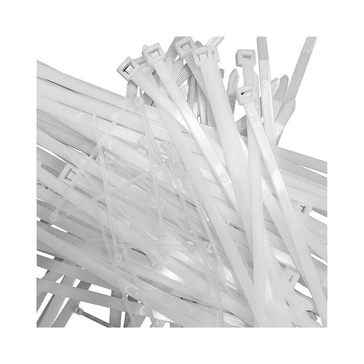 Electro Tape 18 Inch 120 Lbs Clear Nylon Cable Ties, 100 Pieces, large image number 1