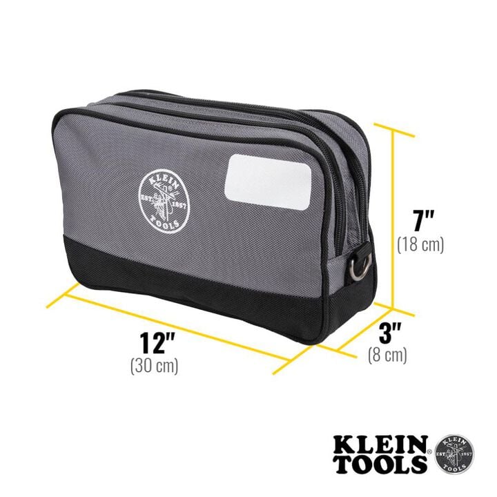 Klein Tools Double Zipper Bag, 12 x 7-Inch, large image number 6
