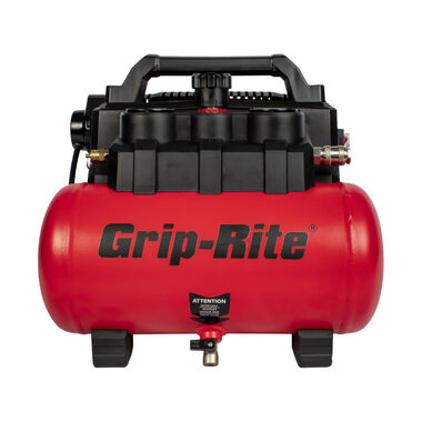 Grip Rite 1.5 Gallon Ultra Quiet Handy Carry Air Compressor, large image number 0