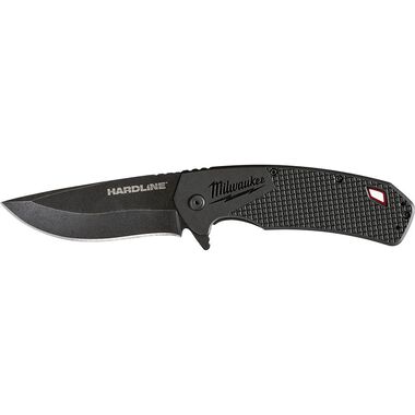 Milwaukee 3.5 in. HARDLINE Smooth Recurve Drop Point Blade Pocket Knife